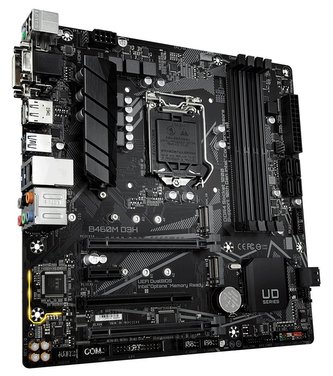 GIGABYTE B460M D3H / Intel B460 / LGA 1200 / 4x DDR4 DIMM / 2x M.2 / USB Type-C / DVI-D / HDMI / DP / mATX