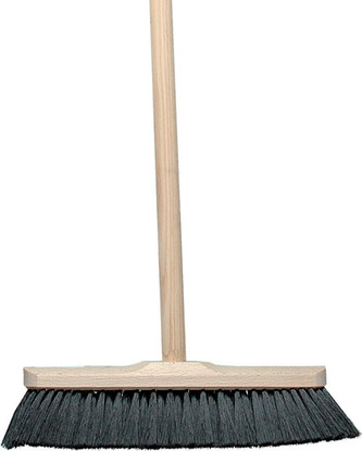 Zmeták drevený ČIERNY s tyčou