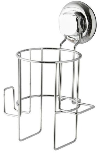Držák na fén 22,4x15x13,6 cm chrom s přísavkou Compactor