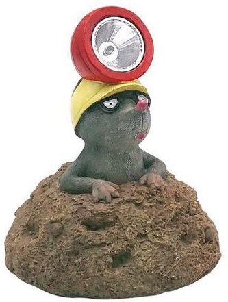 Dekorácia záhradný krtko so solárnym LED svetlom