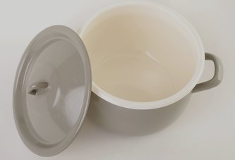 Hrnec 2,6 l smalt s poklicí Olymp Elegant šedý 18,5 cm