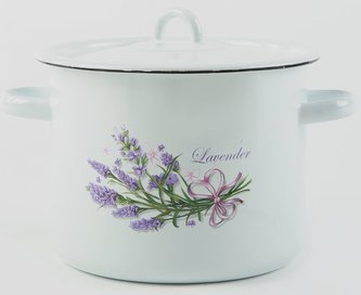 Hrnec 2 l smalt s poklicí levandule 16 cm