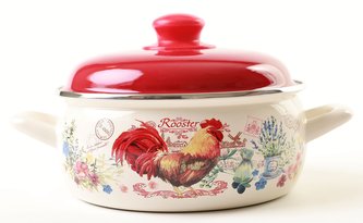 Hrnec KOHOUT 3,5 l / 23,5 cm smalt s poklicí