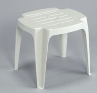 Taburet Calipso bílý 42x37x38 cm