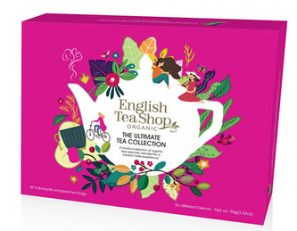 English Tea Shop Prémiová sada čajů BIO v papírové kazetě 48 sáčků - 6 příchutí, červená
