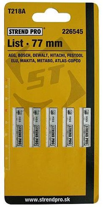 List pilky přímočaré T úchyt 5 ks na kov, nerez, plech