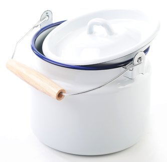 Bandaska na mléko 2 l Retro (modrý lem)