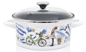 Hrnec PROVANCE smalt 25,5 cm / 4,4 l se skleněnou poklicí