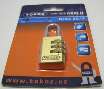 Zámek visací na zavazadla-kódovací Delta 20/3 (možnost volb