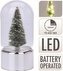Stromeček vánoční 15 cm LED svítící na podstavci