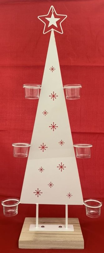 Svícen ve tvaru stromečku kovový velký