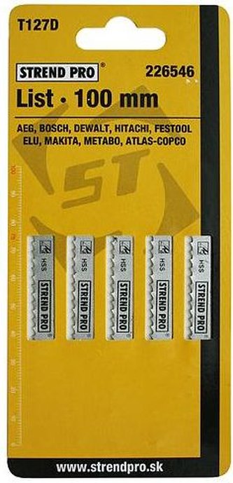 List pilky přímočaré T úchyt 5 ks na kov, plast, plech