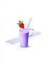 Brčka na smoothie 6 ks skleněná rovná + kartáček