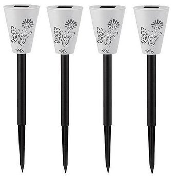 Lampa solární 35cm 2xLED mění barvy 4ks plast