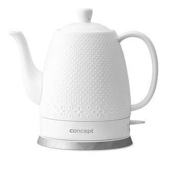 RK0070 Rychlovarná konvice keramická 1,5 l, bílá