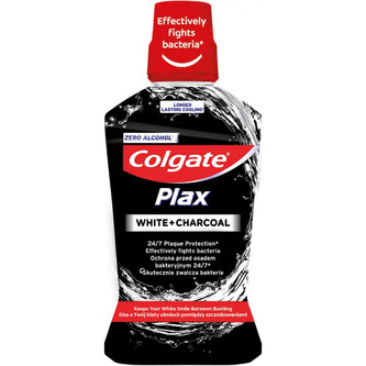 Colgate Plax ústní voda White + charcoal 500 ml