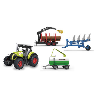 Sada traktor se světlem a zvukem se 3 vlečkami