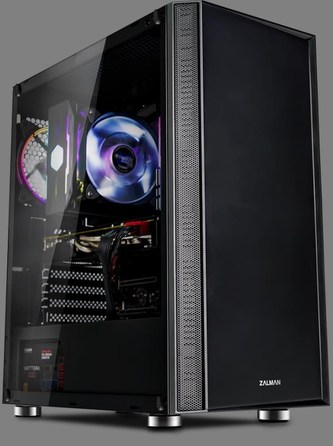 ZALMAN skriňa R2 Black, ATX bez zdroja, RGB