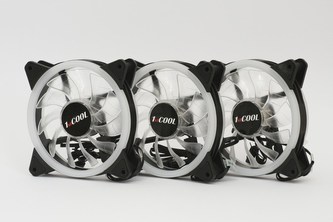 1stCOOL Fan KIT REGULAR EVO, RGB 3x Dual Ring 12cm ventilátor 4pin/12V