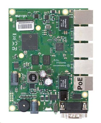 MikroTik RouterBOARD RB450Gx4, quad-core 716MHz ARM CPU, 1GB RAM, 5x LAN, vč. L5 licence
