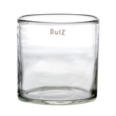 Skleněná váza DutZ, Cylinder 1, výška 14 cm, průměr 14 cm, barva čirá