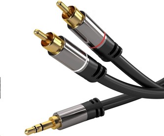 Kábel PREMIUMCORD, Jack 3,5mm-2xCINCH M/M 3m