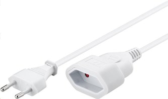 PREMIUMCORD Kabel síťový 230V, prodlužovací dvojvidlice,  3m