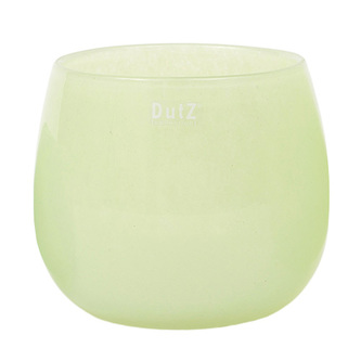 Skleněný květináč DutZ, Pot, výška 7 cm, průměr 10 cm, barva světle zelená