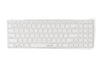 RAPOO klávesnica E9100M, bezdrôtová, Ultra-slim, CZ/SK, biela