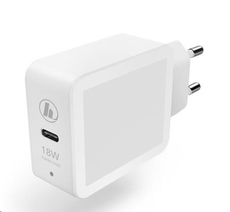 Hama rýchla USB nabíjačka, USB-C, Quick Charge 3.0 / Power Delivery, 18 W, biela