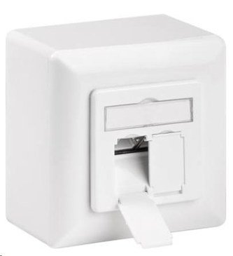 CAT 6a Class EA sieťová zásuvka na/pod omietku 2x RJ45