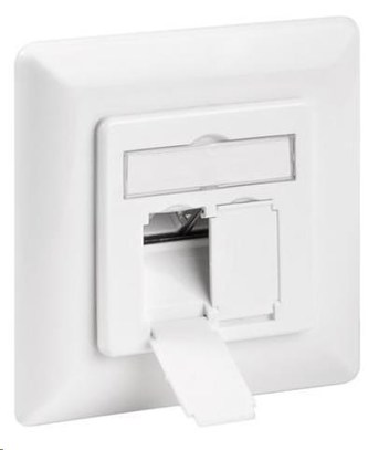 CAT 6a Class EA síťová zásuvka pod omítku 2x RJ45