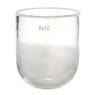 Skleněná váza DutZ, Vase Flower, výška 14 cm, průměr 12 cm, barva čirá
