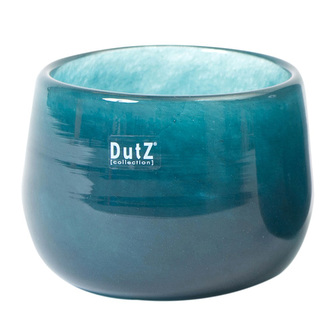 Skleněný květináč DutZ, Pot, výška 7 cm, průměr 10 cm, barva námořnická modř