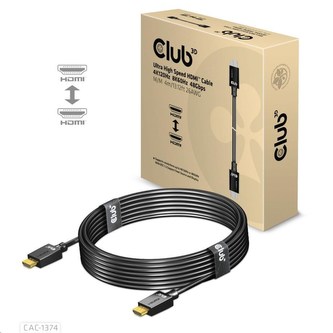 Club3D kábel HDMI, Ultra High Speed, 4K120Hz, 8K60Hz Kábel 48Gbps (M/M), 26AWG, 4m
