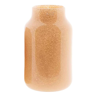 Skleněná váza DutZ, Vase Nova C, výška 30 cm, průměr 19 cm, barva lososová