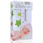 Baby set - bambusová osuška green stars / zelené hvězdičky + bambusová osuška white / bílá