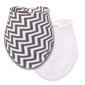 BIO Bambusový slintáček, grey roofs + white / šedé stříšky + bílá - 2 ks.