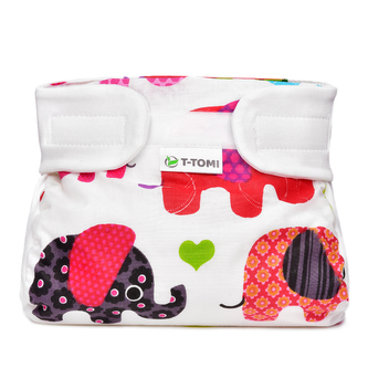 Ortopedické abdukční kalhotky - suchý zip, pink elephants (5-9kg)