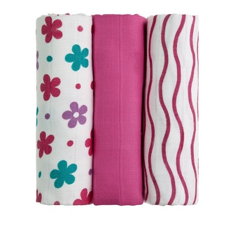 TETRA pleny HIGH QUALITY, s potiskem, 70x70, pink flowers / růžové květiny