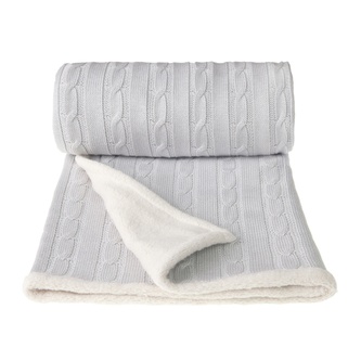 Dětská pletená deka winter, grey / šedá