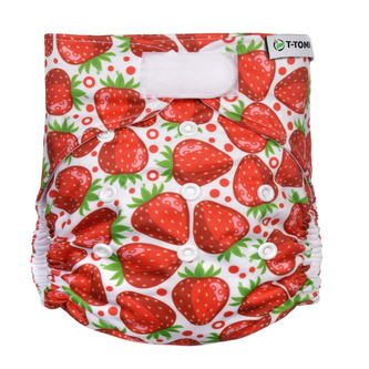 Kalhotková plena AIO - přebalovací set suchý zip, strawberries