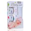 Baby set - bambusová osuška white / bílá + kočárkový kolíček white / bílá