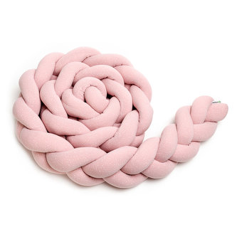 Pletený mantinel 180 cm, pink dots