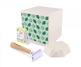 Lamazuna Dárková sada pro zero waste holení - strojek, žiletky a holicí mýdlo