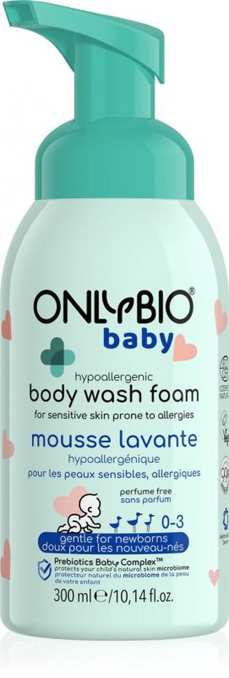 OnlyBio Hypoalergenní mycí pěna pro miminka (300 ml) - vhodná hned od narození