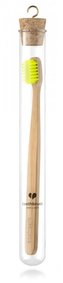 Ecoheart Bambusový kartáček ve skleněném pouzdře (extra soft) - žlutý