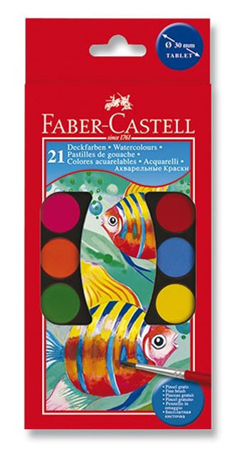Faber - Castell Vodové farby 30 mm - 21 farieb