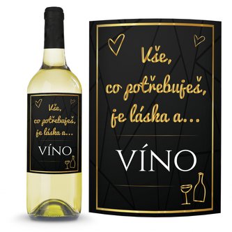 Ahome Víno Vše co potřebuješ je láska a víno 0,75l