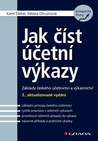 Jak číst účetní výkazy - Základy českého účetnictví a výkaznictví Jak číst účetní výkazy - Základy českého účetnictví a výkaznictví